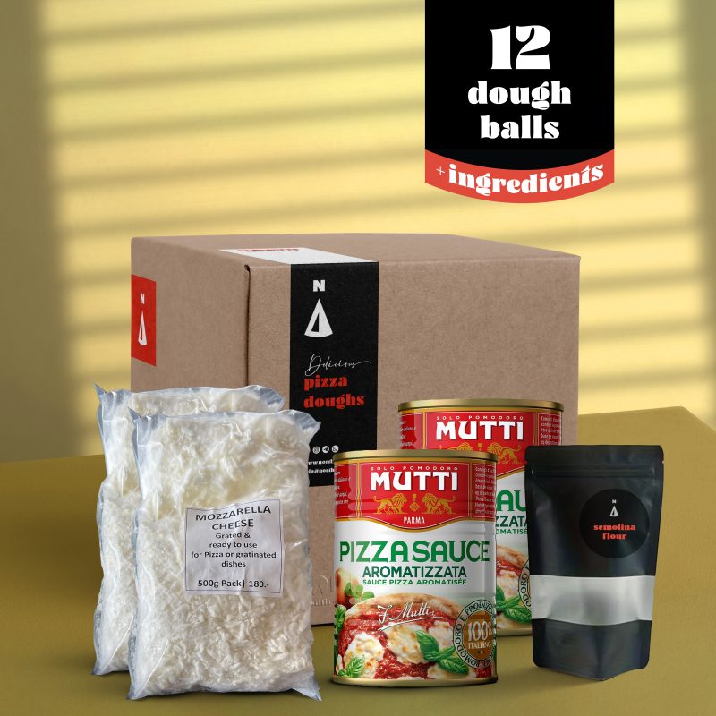 North Pizza dough packaging - PARTY PACK X12