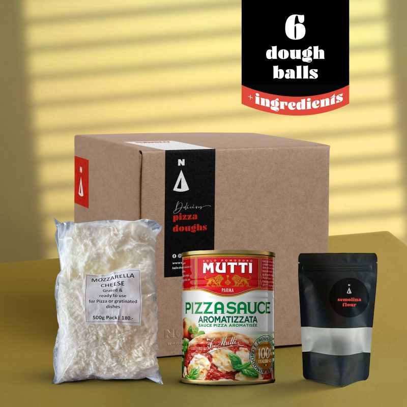North Pizza dough packaging - PARTY PACK X6